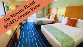 Ala Moana Hotel 24th FL R0 Ocean View 2 Double Beds